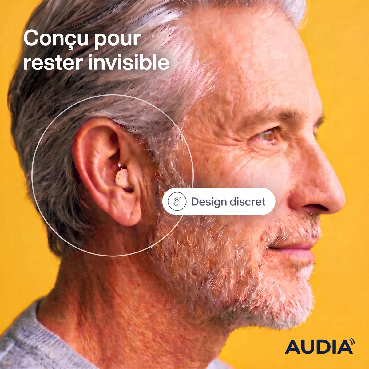 Audia™ – Appareil auditif confortable
