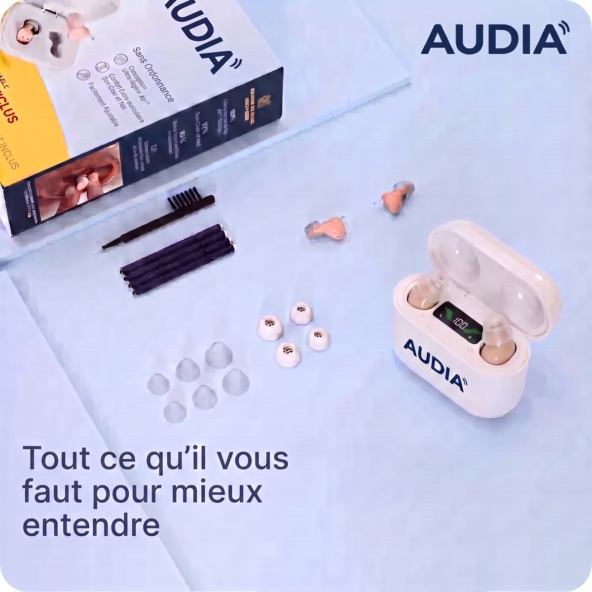 Audia™ – Appareil auditif confortable